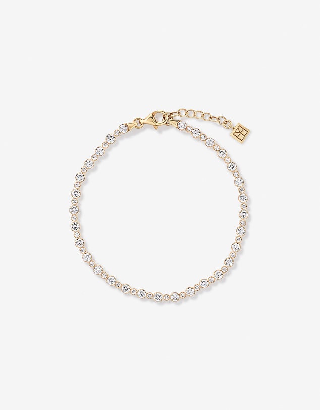 Michael Hill - Cubic Zirconia Alternating Tennis Bracelet in 18kt Gold Vermeil
