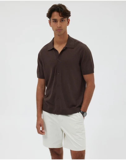 AERE - Linen Blend Knit Shirt