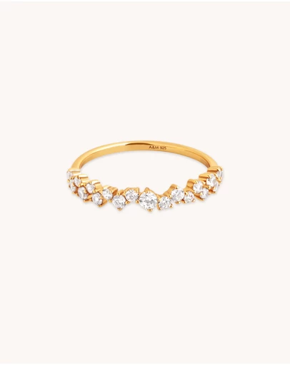 Astrid & Miyu - Crystal 18ct Gold Plated Ring