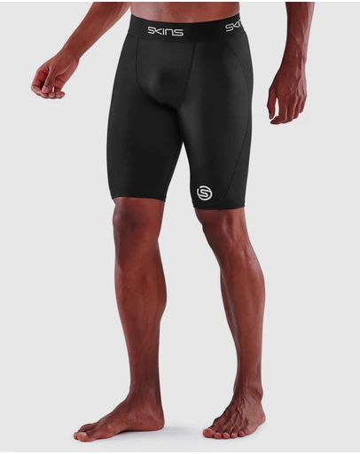 SKINS - SKINS Compression Men's Series-1 Running/Gym Half Tight Black