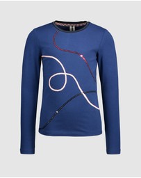 B.Nosy - Long Sleeve Embroidered Tee - Kids-Teens