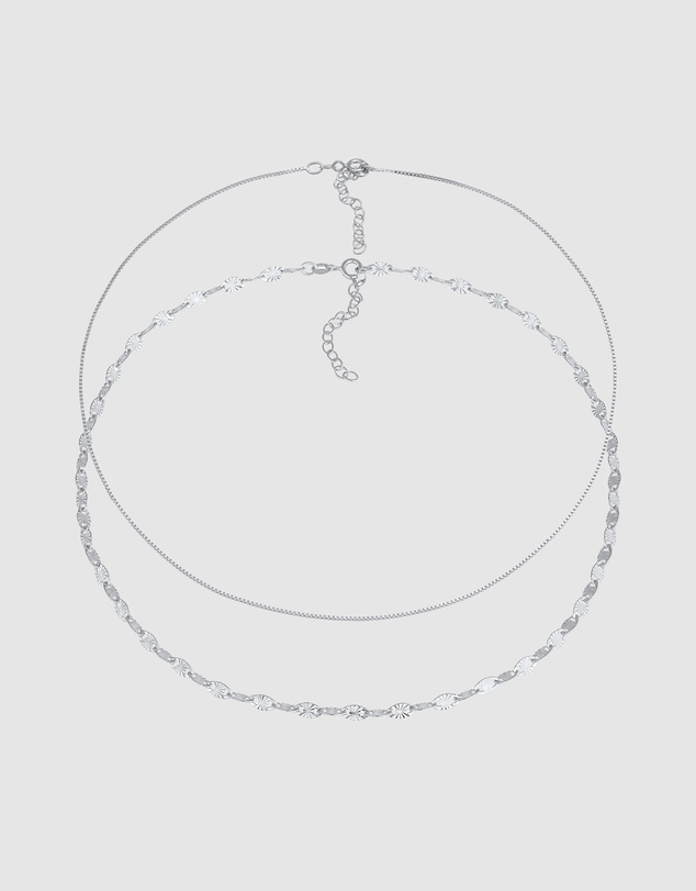 Elli Jewelry - Choker Set in 925 Silver