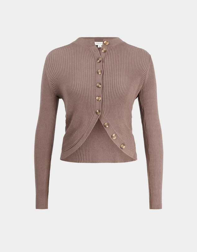 Forcast - Abaya Button Crop Knit