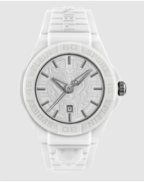 Plein Sport - Plein Fearless 46mm White Dial and White Silicone strap