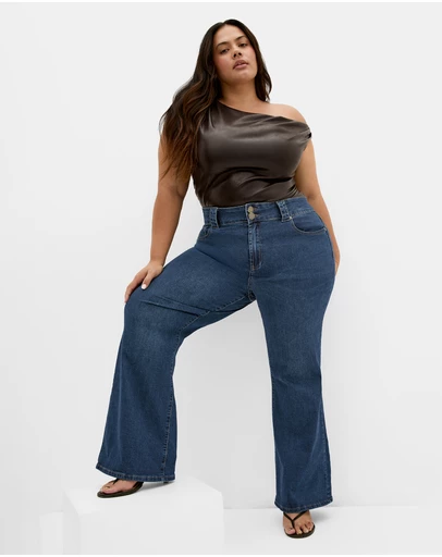 City Chic - Elianna Faux Leather Top