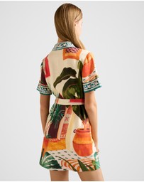 Forever New - Sabine Printed Shirt Mini Dress