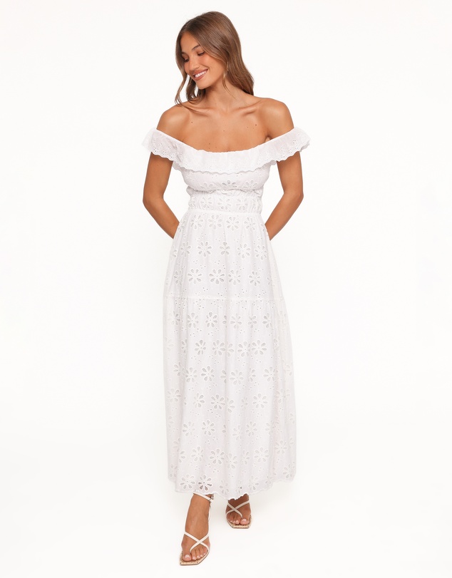 Petal & Pup - Elwyn Maxi Dress - White Broderie