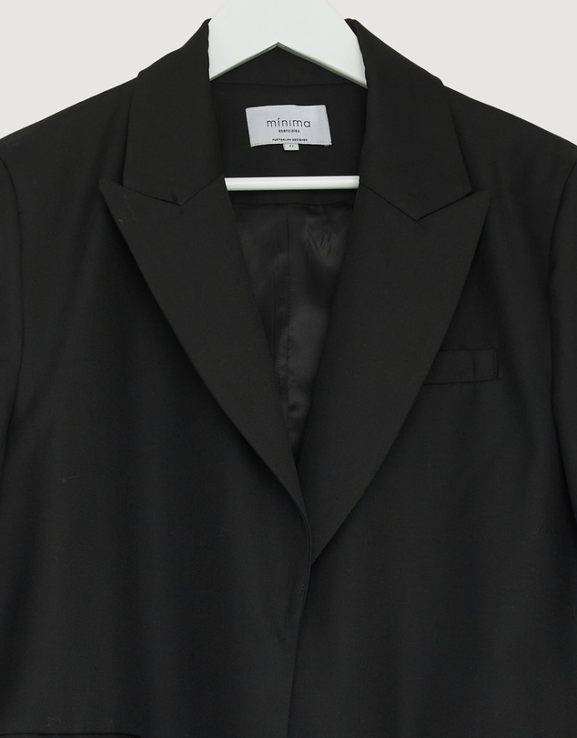 Revibe - Repaired Minima Esenciales Talia Wool Belted Blazer - AU 12