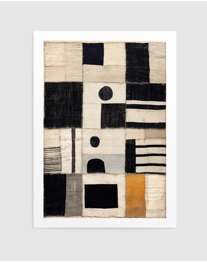 Olive et Oriel - Sewn Fabric by Treechild Art Print
