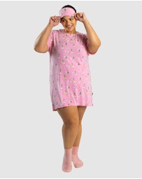Bamboozld - Womens Champagne Bubbles Jersey Night-Tee