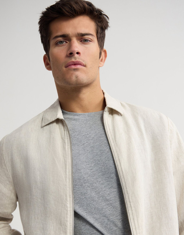 Oxford - Adem French Linen Zip Bomber
