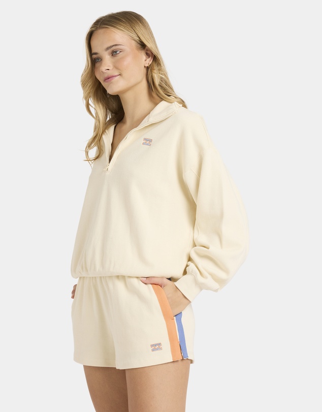 Billabong - Womens Classic Feels Half Zip Fleece Top