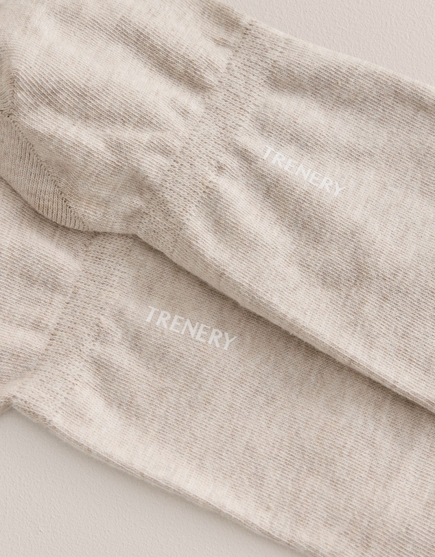 Trenery - Invisible Sock in Flax Marle