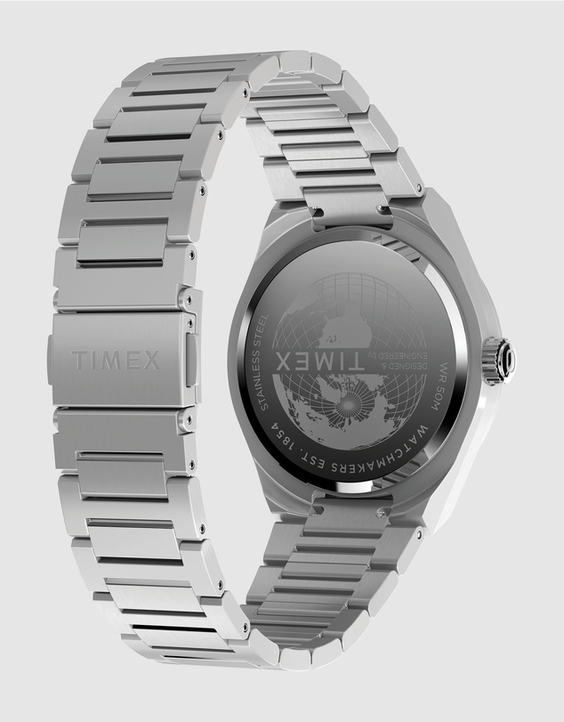 TIMEX - Q Timex® Continental GMT 39mm Stainless Steel Bracelet Watch