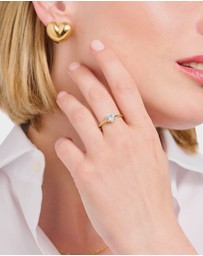 THOMAS SABO - Ring with white zirconia in brilliant cut gold