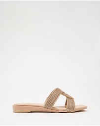 Holster - Zara Low Wedge Sandals - Tan - Women's