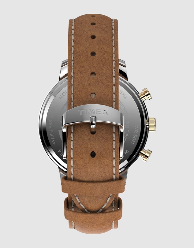 TIMEX - Chicago Chrono Blue Dial and Tan Strap