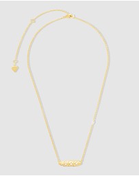 Wanderlust + Co - Baguette Pave Gold Necklace