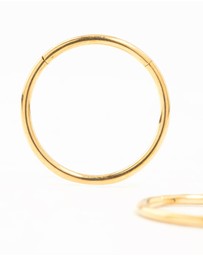 Lovisa - Gold Plated Surgical Steel Medium Sleeper Earrings 12 mm
