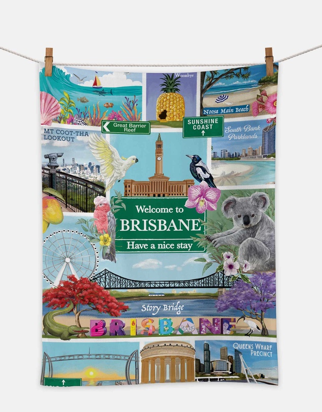 La La Land - Tea Towel Gday Brisbane