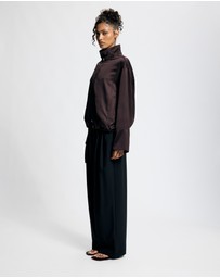 Lover - Sienna Satin Funnel Neck Bomber Jacket