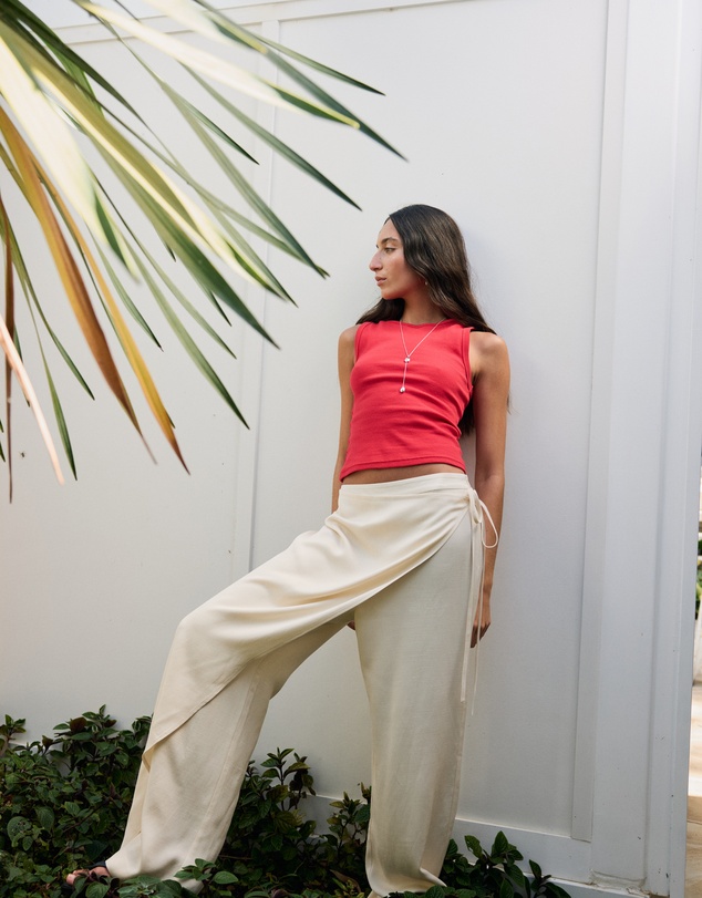 AERE - Margot Wrap Summer Suiting