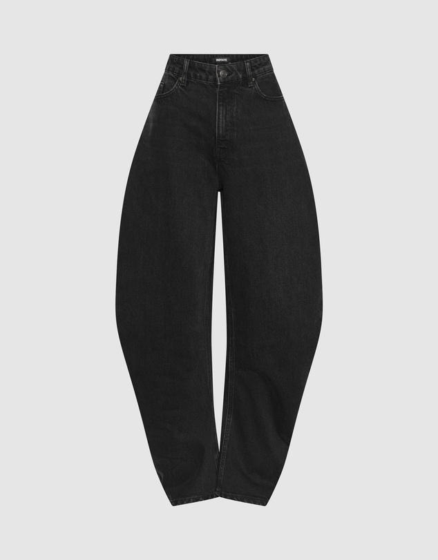 ROTATE - Draped Barrel Leg Jeans