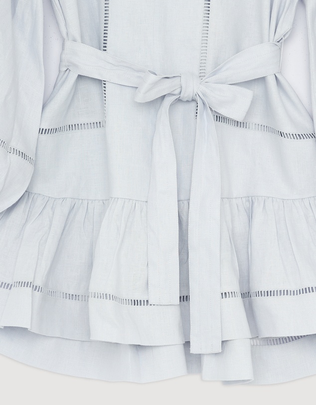 Revibe - Repaired Shona Joy Tommy Balloon Sleeve Mini Dress - AU 6