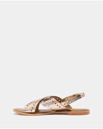 Just Because - Malita Leather Slingback Sandals