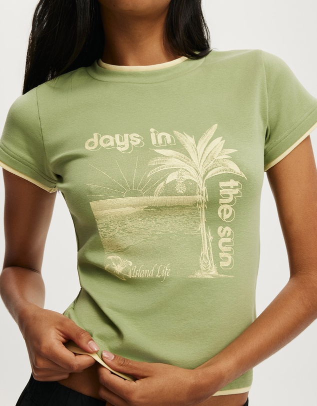 Cotton On - The Double Layer Tiny Graphic Tee