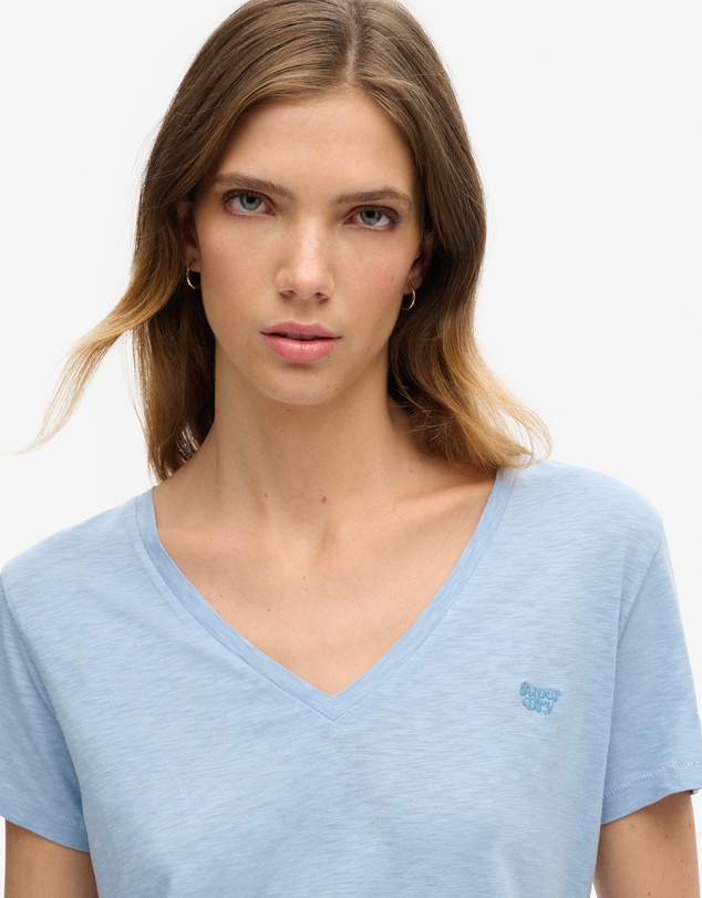 Superdry - Studios Slub Embroidered Vee Tee