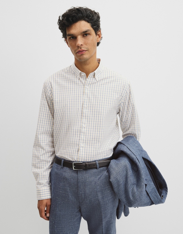 Country Road - Regular Fit Cotton Grid Shirt