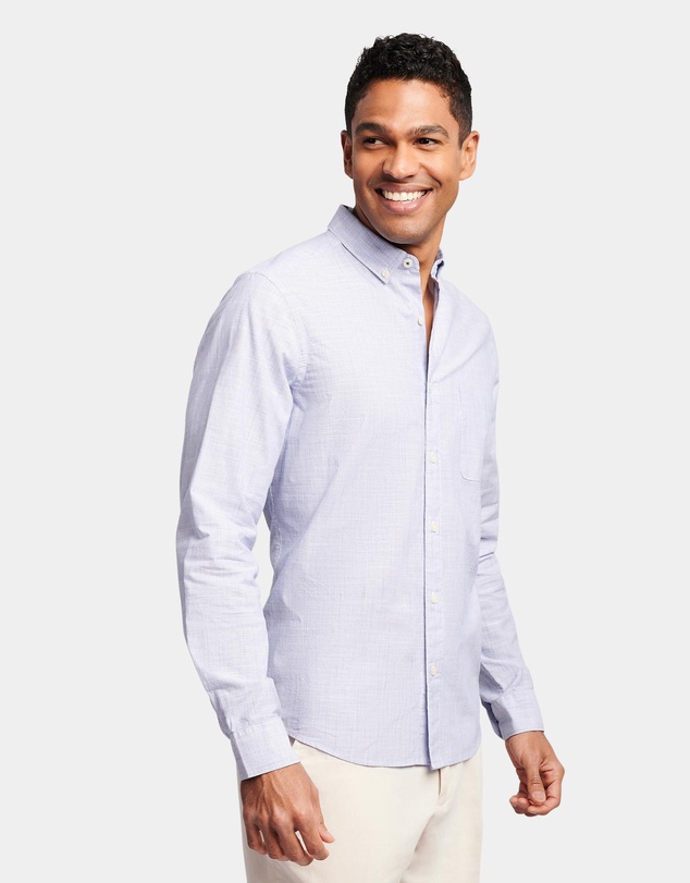 Brooksfield - TEXTURED LONG SLEEVE CASUAL SHIRT