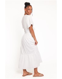 Petal & Pup - Edel Short Sleeve Maxi Dress - White