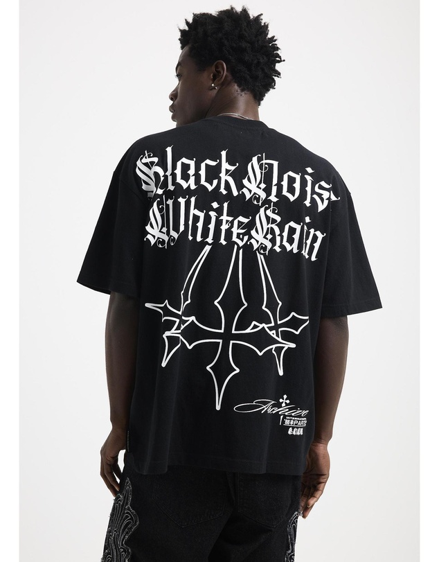 Black Noise White Rain - Galaxy T-Shirt