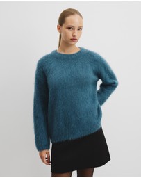 Country Road - Long Sleeve Fluffy Crew Knit