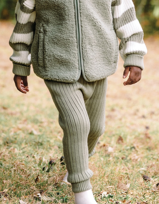 Kynd Baby - Organic Chunky Rib Knit Pant in Olive