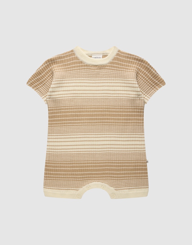 Kynd Baby - Knit Slouchy Romper in Mocha