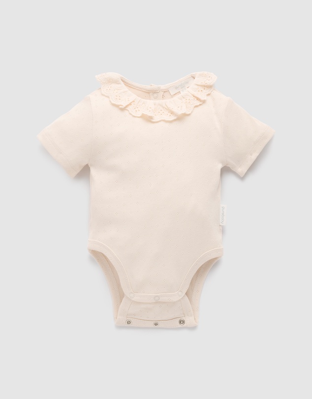 Purebaby - Pointelle Bodysuit-Kids-Babies