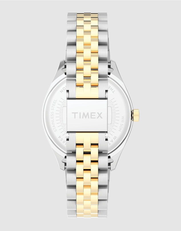 TIMEX - Womens 36mm Legacy Two-tone Case and Bracelet with Green Dial