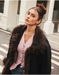 Ania Haie - Two-Tone Sparkling Braided Shell Pearl Necklace