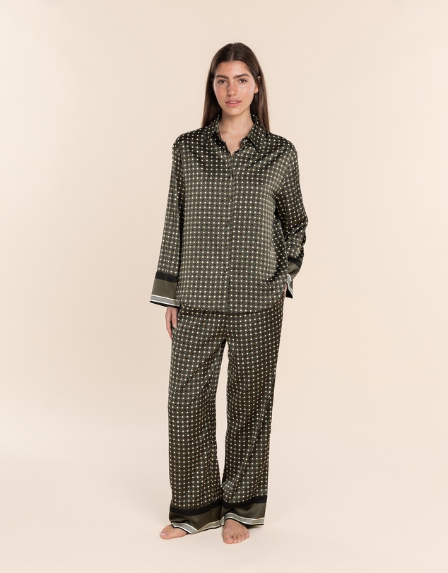 Gingerlilly - Scarlett Printed Silky Satin PJ Set