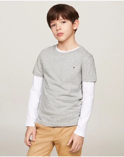 Tommy Hilfiger - Basic Crew Neck Short Sleeve Knit Tee - Teens