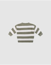 Kynd Baby - Knit Stripe Jumper in Olive Stripe