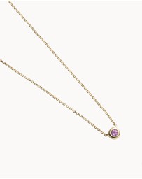 Kirstin Ash - Petite Birthstone Necklace February Amethyst