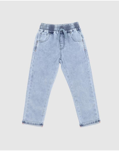 Bebe by Minihaha - Flossy Knit Denim Pull On Jeans 3-7 Yrs