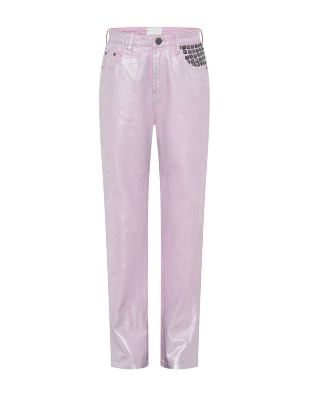ONE TEASPOON - Pink Envy Foil Awesome Baggies High Waist Jeans