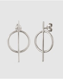 Kuzzoi - ICONIC EXCLUSIVE - Earrings Male Stud Circle 925 Sterling Silver