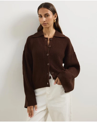 Atmos&Here - Nia Textured Knit Cardigan