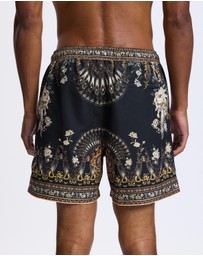 Camilla - Mid Length Boardshorts With Elastic Waist